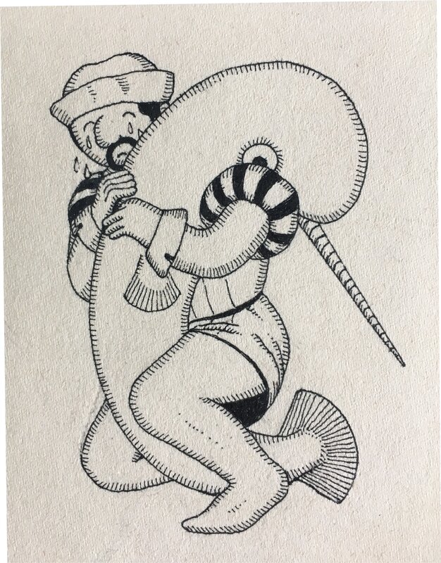 Sophie Guerrive, Retrouvailles au narval - Original Illustration