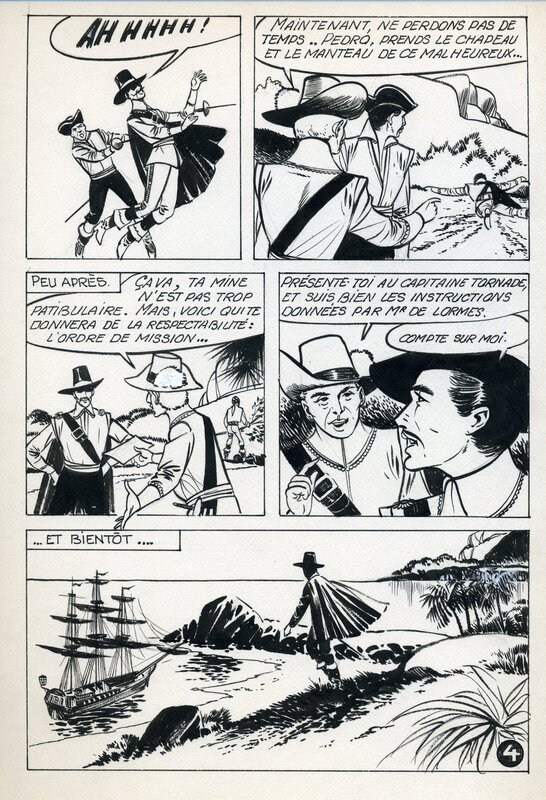 Capitaine Tornade ! par Claude-Henri Juillard - Planche originale