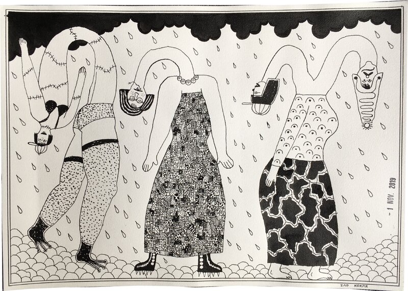 Sans titre by Zad Kokar - Original Illustration