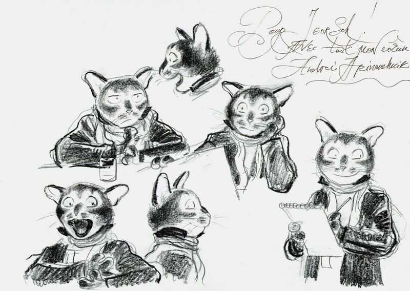 Andréi Arinouchkine, Le Chat-peintre prelims - Original art