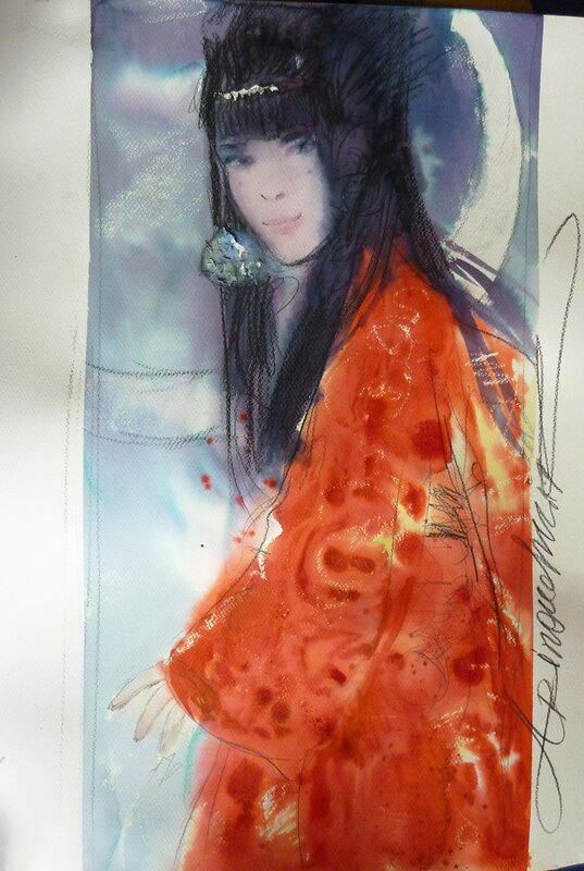 Red Kimono by Andréi Arinouchkine - Sketch