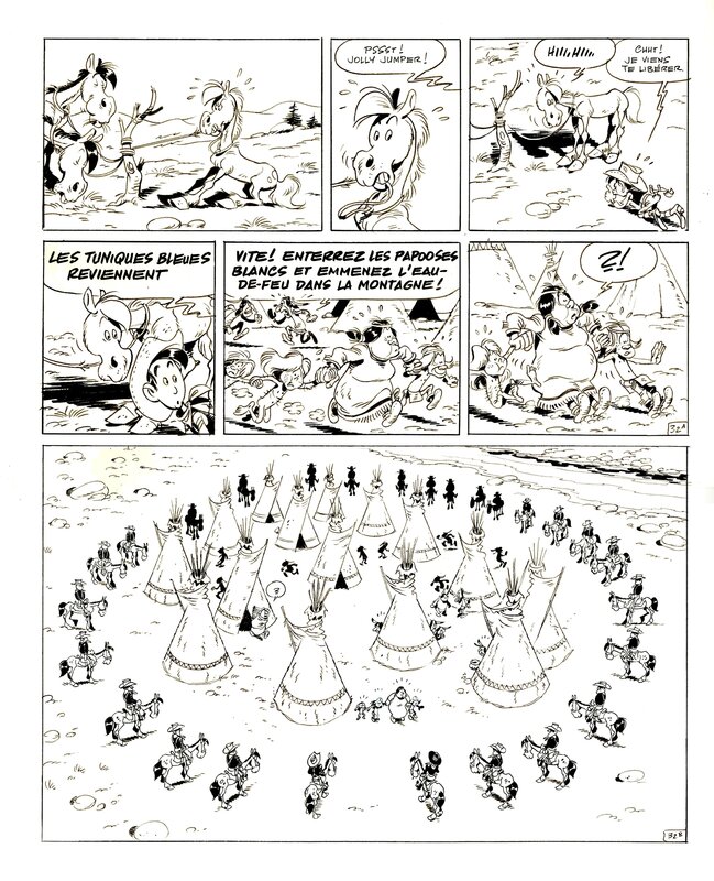 Didier Conrad, Yann, Jean Léturgie, Lucky Luke T64 : Kid Lucky - Planche 32 - Planche originale