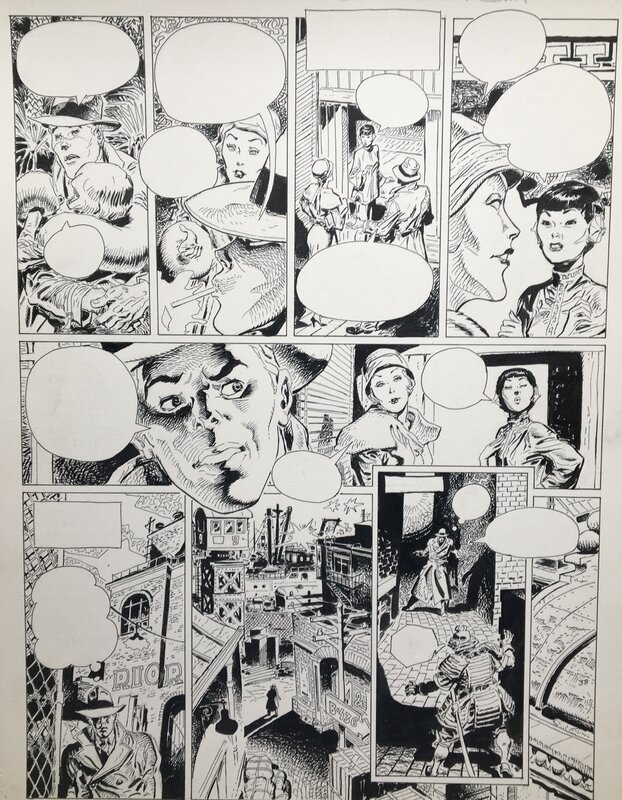 Antonio Parras, François Truchaud, Les Mystères de China Town . Planche 38 de Kangri-Shun - Planche originale