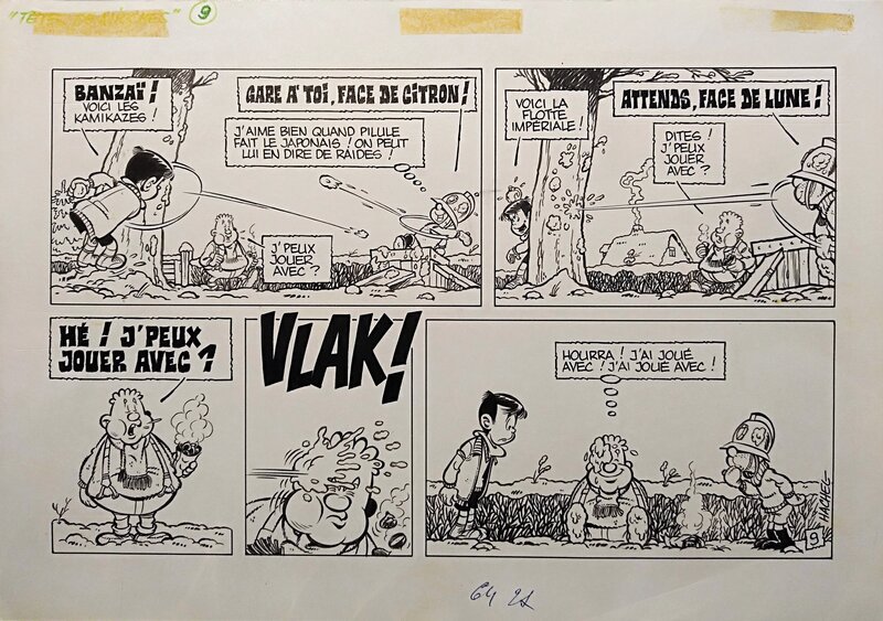 Hachel, Têtes de Mioches (9) - Planche originale