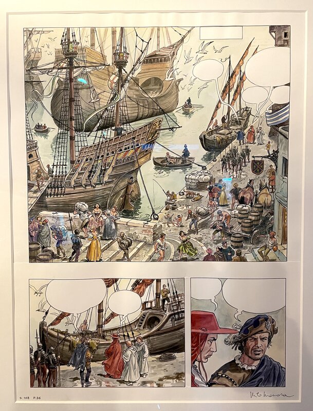 For sale - Milo Manara, Planche Originale BORGIA T3 Page 36 - Comic Strip