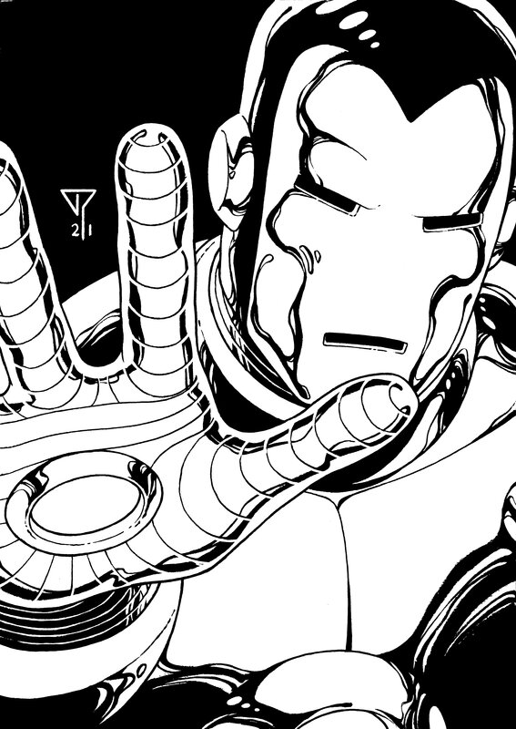 Francis Portela, Iron Man (Inktober 03/2021) - Illustration originale