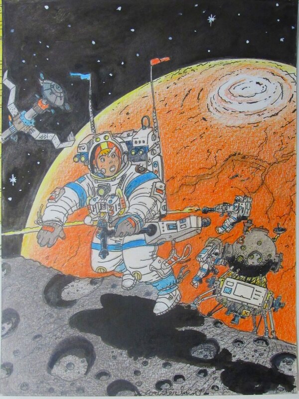 Marc Wasterlain, Jeannette Pointu - Mission sur Mars - Original Cover