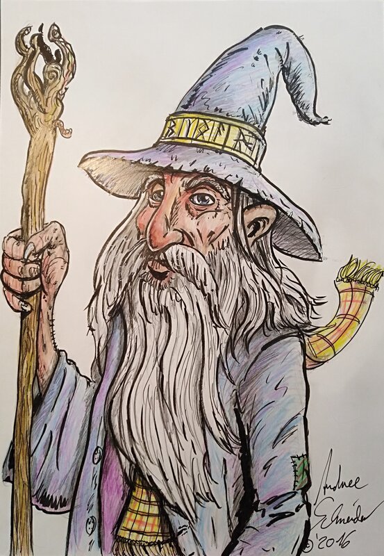 Wizard par Andree Schneider - Illustration originale