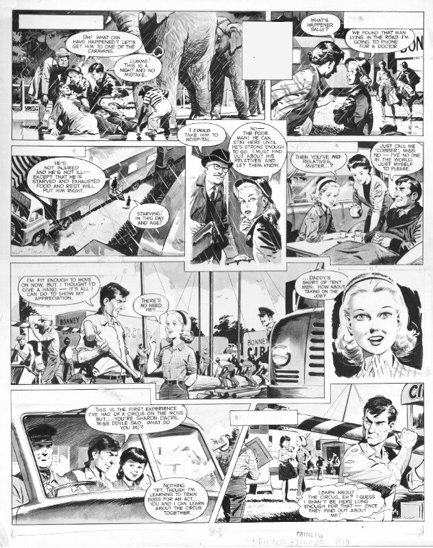 Bill LACEY : Planche de Ballerina parue dans Princess 1963 - Planche originale