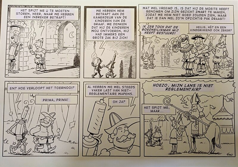 Frodo De Decker, De Ridder en de Sint (2) - Planche originale