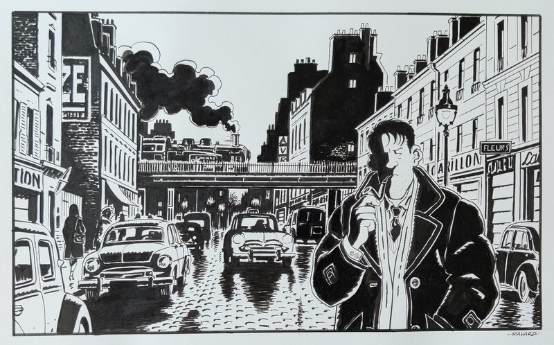 François Ravard, Jacques Tardi, Léo Malet, Nestor Burma dans le 12ème arrondissement - Illustration originale