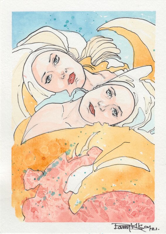 Double ladies by Barry Kitson - Original Illustration