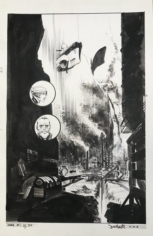 Sean Murphy, Scott Snyder, The wake #1 - Planche 20 - Splash - Planche originale