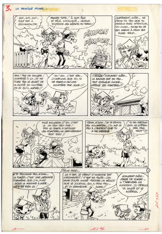 La famille Fohal par Pierre Seron - Planche originale