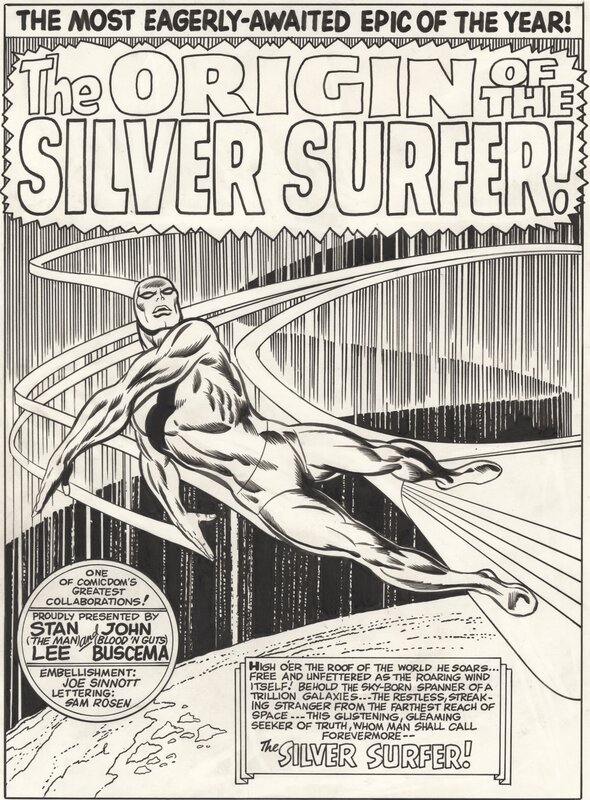 Michael Maikowsky, Silver Surfer 1 Page 1 (Recréation d'après John Buscema) - Comic Strip