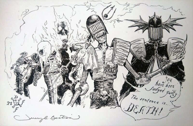 Jeremy Bastian, Judge Dredd - The Dark Judges - Original Illustration