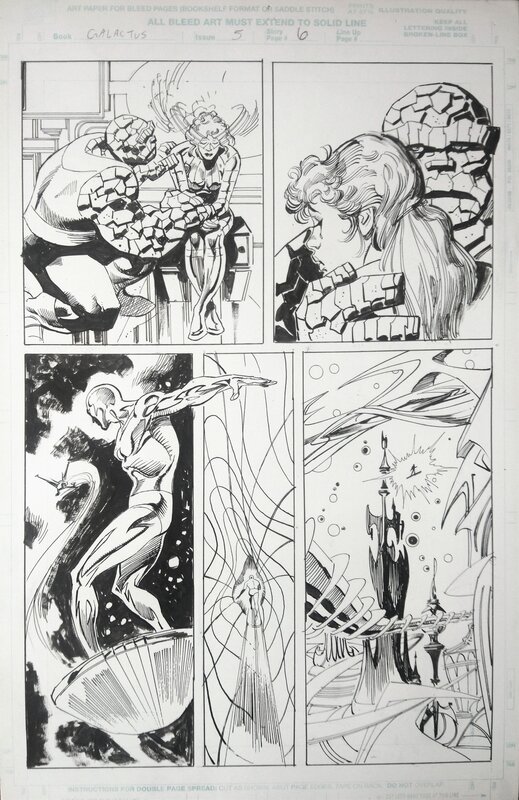 John Buscema, Bill Sienkiewicz, Galactus the devourer # 5 p.6 - Planche originale