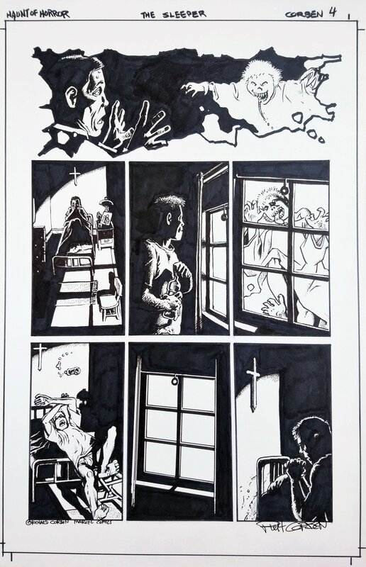 Richard Corben, Edgar Allan Poe HAUNT of HORROR #1  THE SLEEPER p.4 - Planche originale