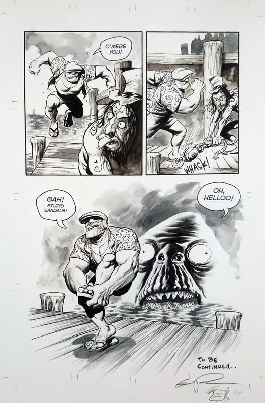 Eric Powell, The GOON -  THE DEFORMED OF BODY AND DEVIOUS OF MIND TPB planche originale - Planche originale