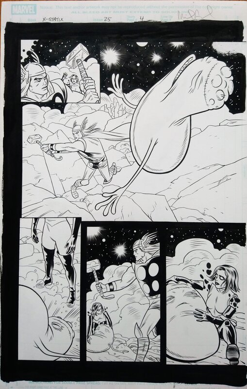Mike Allred, Laura Allred, X-Statix vs The Avengers ( X-Statix #25 p. 4) - Planche originale