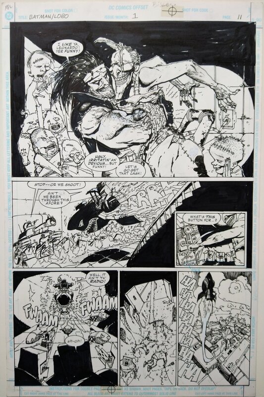 Batman/Lobo p.11 par Simon Bisley, Nathan Eyring - Planche originale