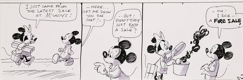 Mickey Mouse comic par Daan Jippes - Planche originale