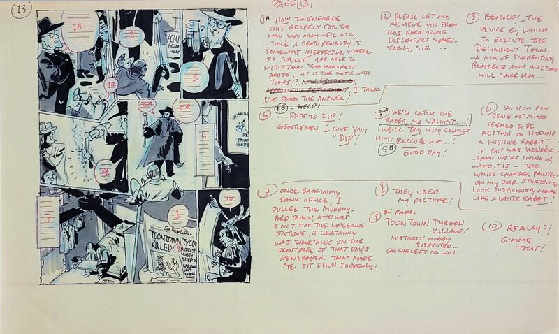 Daan Jippes, Who Framed Roger Rabbit comic - Sketch