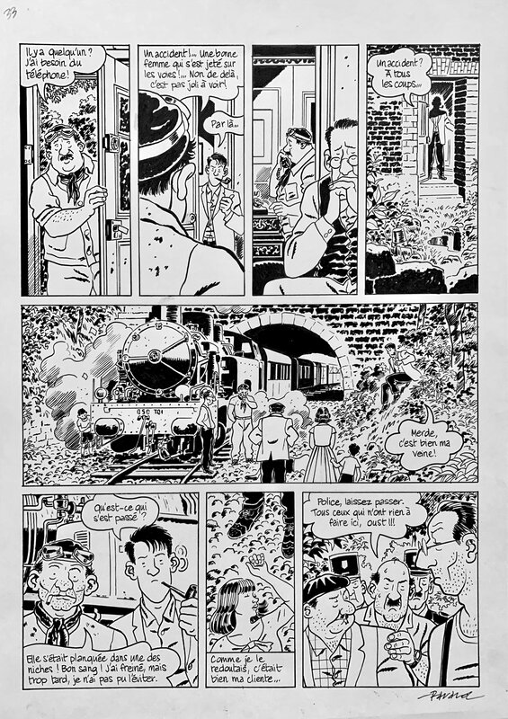 François Ravard, Emmanuel Moynot, Léo Malet, Planche du Nestor Burma « Les rats de Montsouris » - Comic Strip