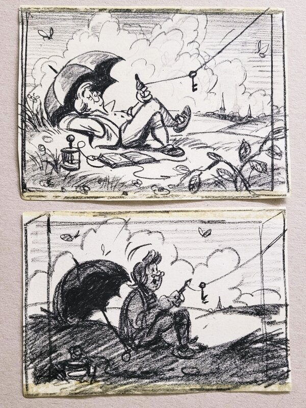 Ben and Me by Bill Peet - Original art