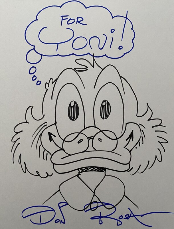 Don Rosa, Sketch Picsou / Uncle Scrooge - Original Illustration