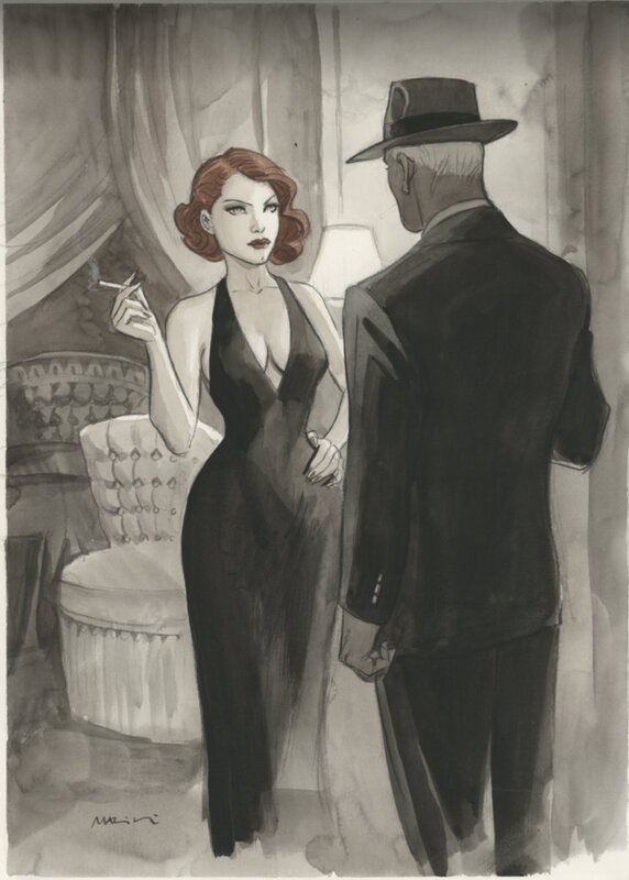 Noir Burlesque by Enrico Marini - Original Illustration