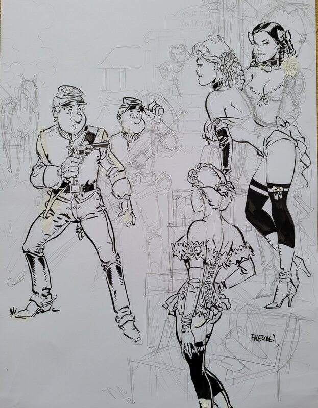 Félix Meynet, Tuniques bleues hommage - Original art