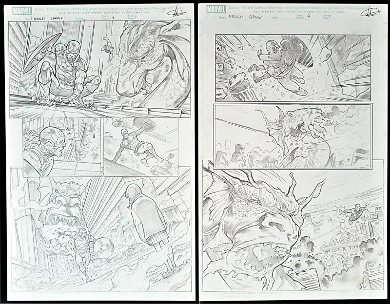 Manuel Garcia, The Avengers vs Fin Fang Foom - Comic Strip