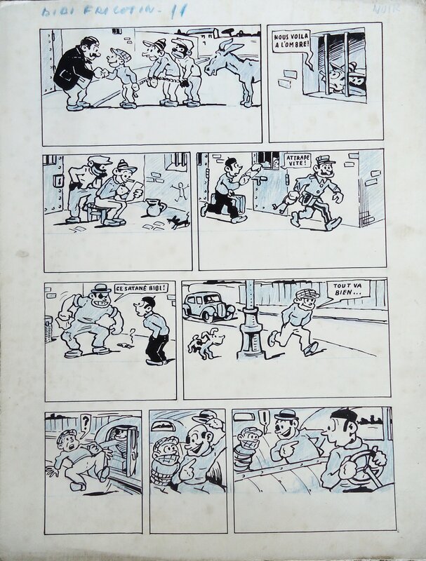 Pierre Lacroix, 1947 Bibi Fricotin n'a peur de rien - Planche originale