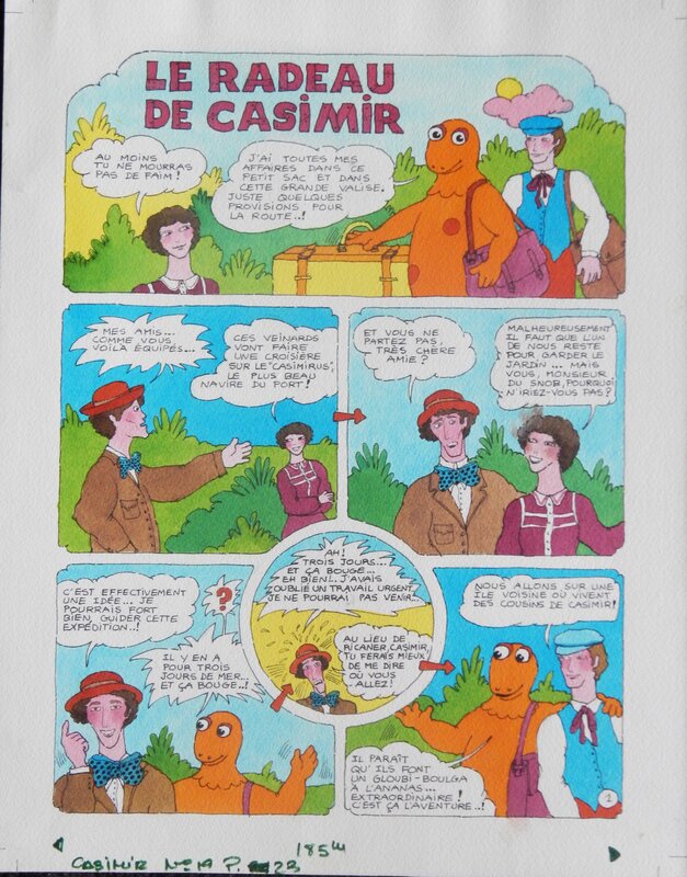 Norbert Fersen, Le radeau de Casimir - Planche originale