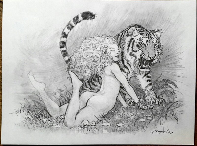 Régis Moulun, Jamais sans mon tigre - Original Illustration