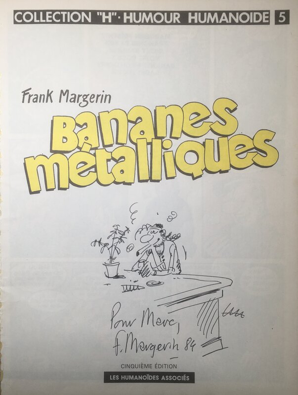 Dédicace Frank Margerin 1984 - Sketch