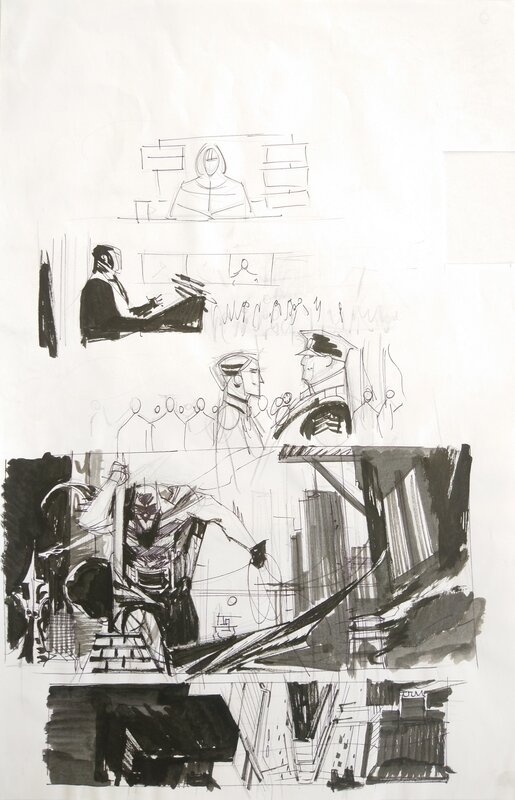 Sean Murphy, Batman: CURSE OF THE WHITE KNIGHT Prelim , #8, p. 25 - Œuvre originale