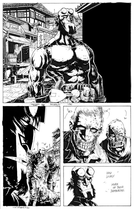 Hellboy 1 par Janusz Pawlak - Planche originale