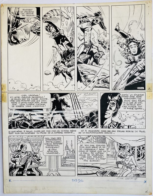 Jean-Claude Mézières - Valérian & Laureline - Le Pays sans Étoile (3) - 1971 - p37 - Planche originale