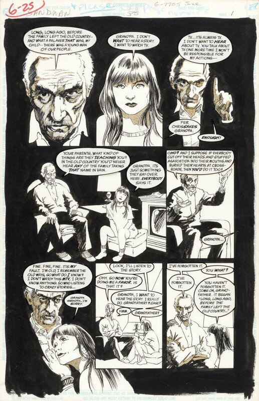 Duncan Eagleson, Vince Locke, Neil Gaiman, Sandman (1989) vol.2 #38 pg.1 - Comic Strip