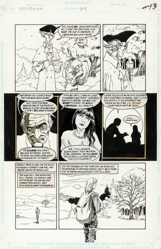 Duncan Eagleson, Vince Locke, Neil Gaiman, Sandman (1989) vol.2 #38 pg.13 - Planche originale