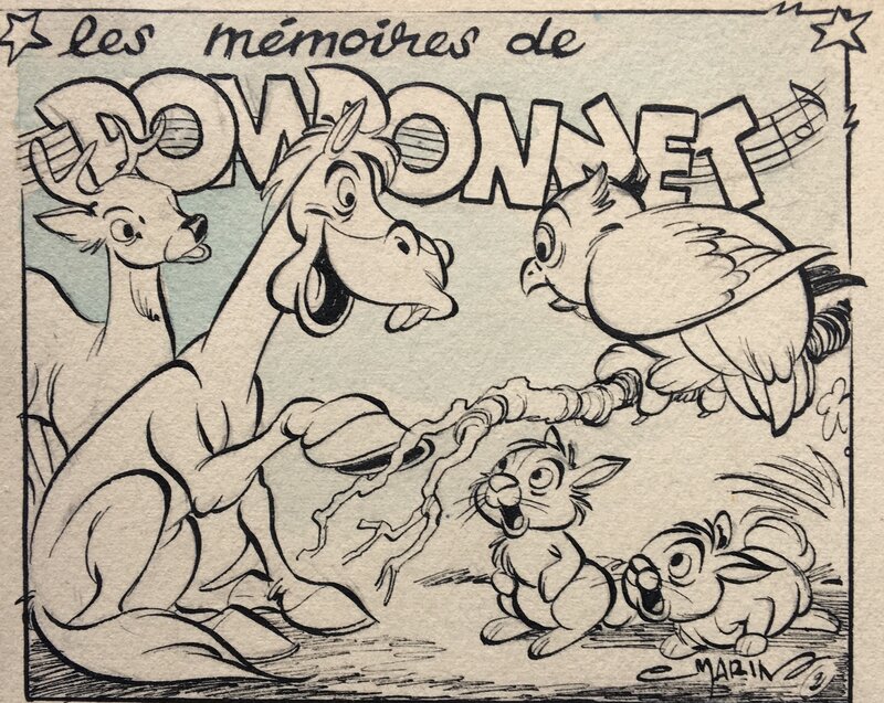 Claude Marin, Marijac, Les mémoires de Pomponet - Original Illustration