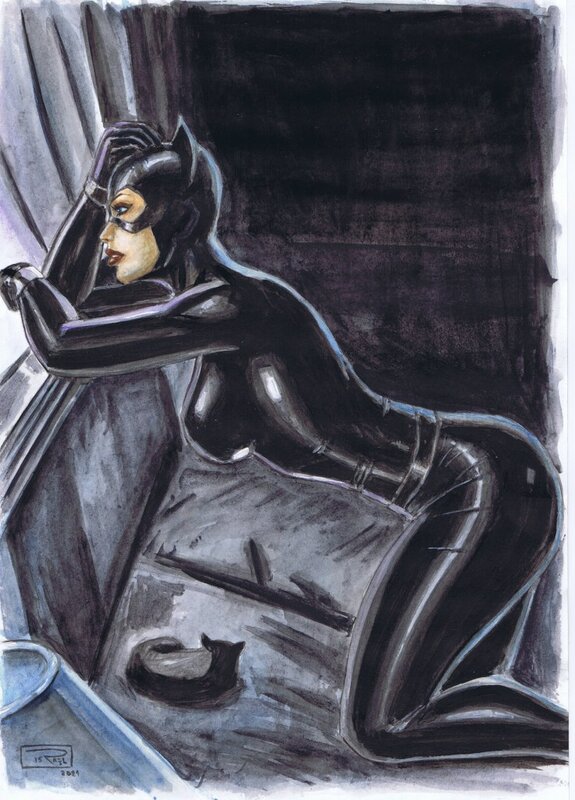 Catwoman par Ribeiro - Illustration originale