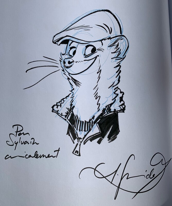 Juanjo Guarnido, Dedicace « weekly »  de Blacksad - Sketch
