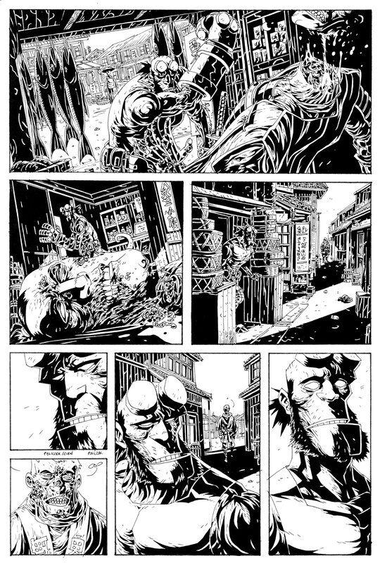 Hellboy 4 par Janusz Pawlak - Planche originale