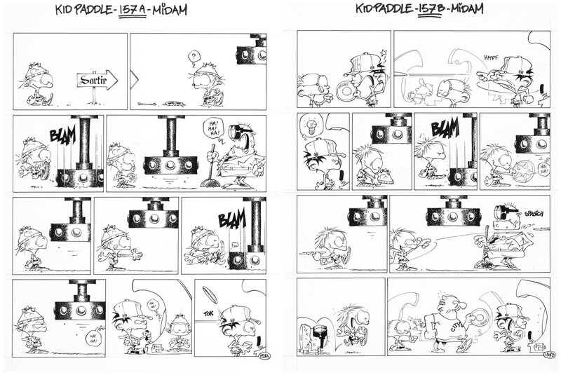 Midam, Kid Paddle - gag 157A et 157B - Comic Strip
