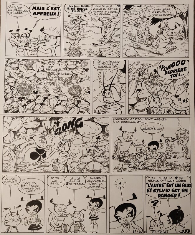 For sale - Philippe Luguy, Planche ORIGINALE N°3 DE SYLVIO PARUE DANS PIF GADGET N° 473 - Comic Strip