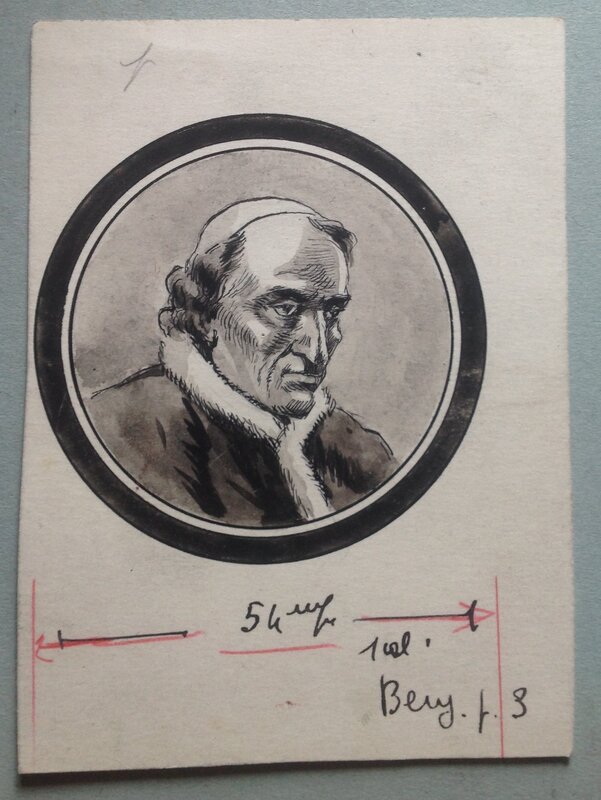 En vente - Pinchon illustration Un Pape Homme D'église , Dessin Original au Lavis Encre de Chine Benjamin Année 30 - Illustration originale