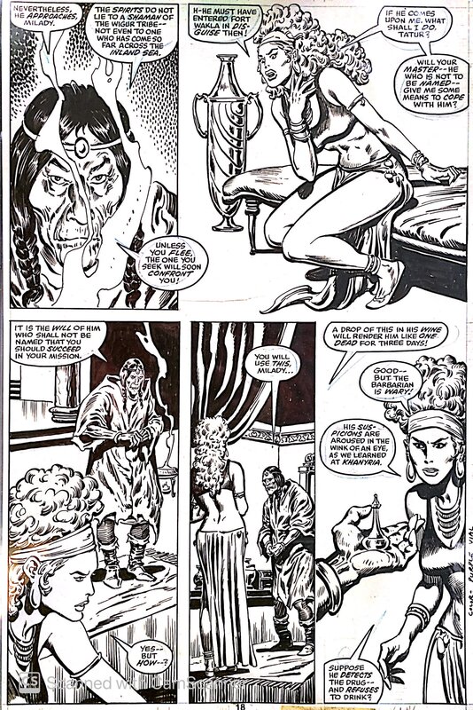 John Buscema, Ernie Chan, King Conan - Vengeance from the Desert ! - T6 p.18 - Planche originale